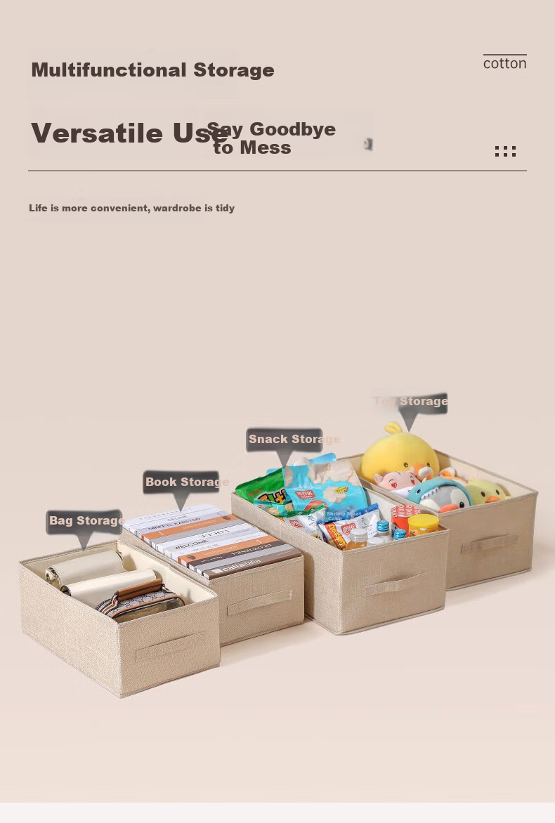 Jinghuisichuang Fabric Storage Box, Clothes And Quilt Organizer, Toy And Clothing Storage Container, Foldable Double-Opening 7