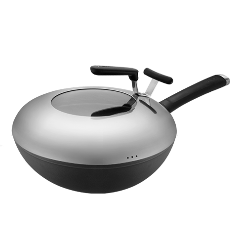 ASD Wok, Dry-Burned for 27 Days without Breaking, Same Model Iron Pan, Uncoated Stir-Fry Pan, Stainless Steel Iron Pan, 30cm, Specially for Gas Stoves