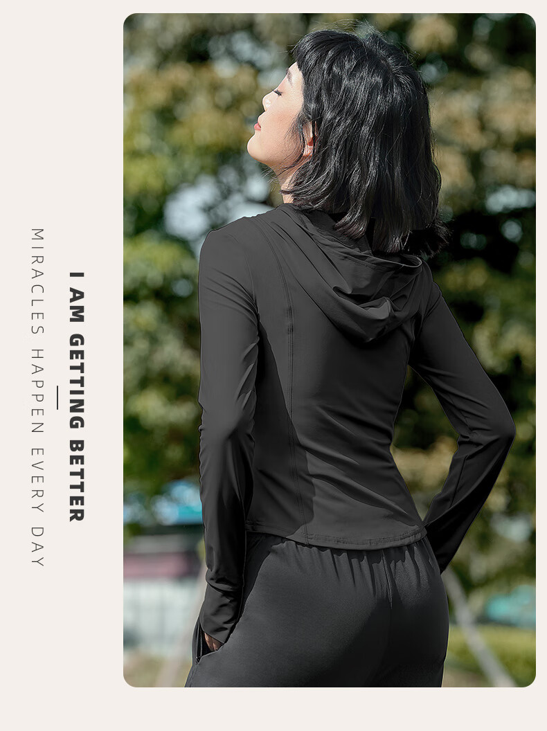 CAMEL Women's Summer Sunscreen Jacket Breathable Slim Fit Comfortable Yoga Quick-Dry Lightweight Original Yarn Ice-Feel Sports Coat 41