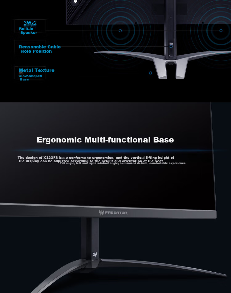 Acer 31.5-inch 6K+ IPS Quantum Dot HDR Creator Monitor PE320QXT 19