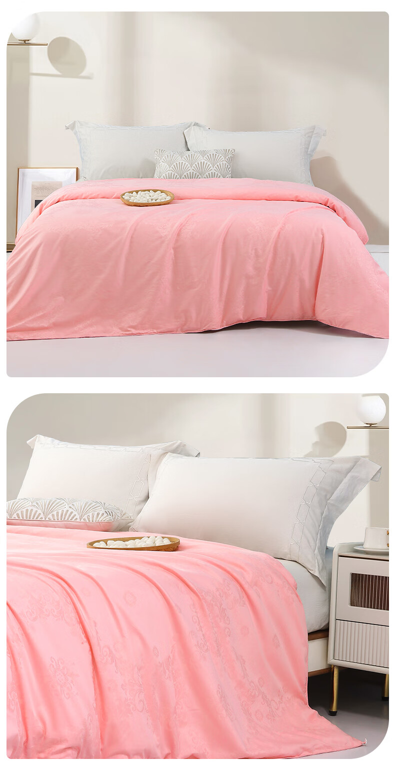 Qianhuang Yun Nai Zhi Meng Mulberry Silk Quilt, 100% Double Cocoon Mulberry Silk, Summer Cool Quilt, Approximately 3 Jin (1.5 Kg), 220*240cm, Pink 12