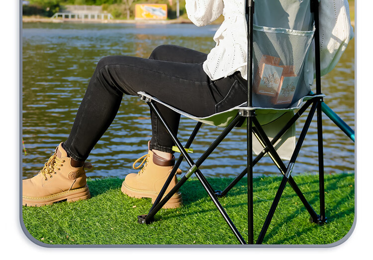 Handing Fishing Chair, Lightweight Outdoor Folding Chair, Fishing Camping Backrest, Multifunctional Portable Fishing Chair [Medium Size] 10