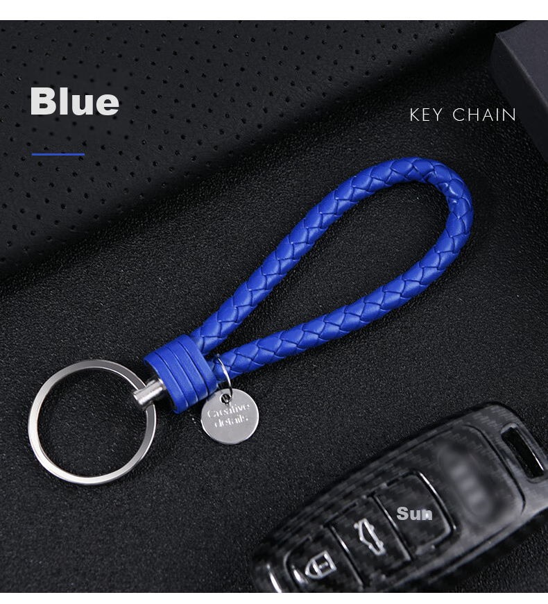 Huashi Car Key Chain, Men's Key Ring, High-End Key Fob, Anti-Loss Key Holder, Zinc Alloy Double-Ring Key Pendant 10