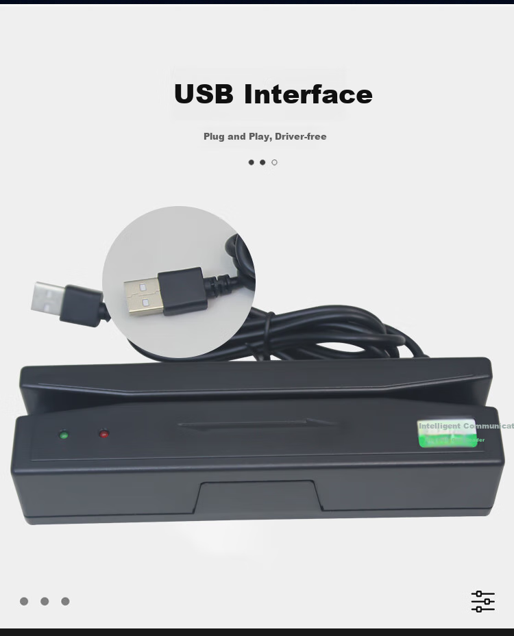 WITEASY Magnetic Card Reader, USB Interface Card Reader, Member Card Reader, 432U White 3