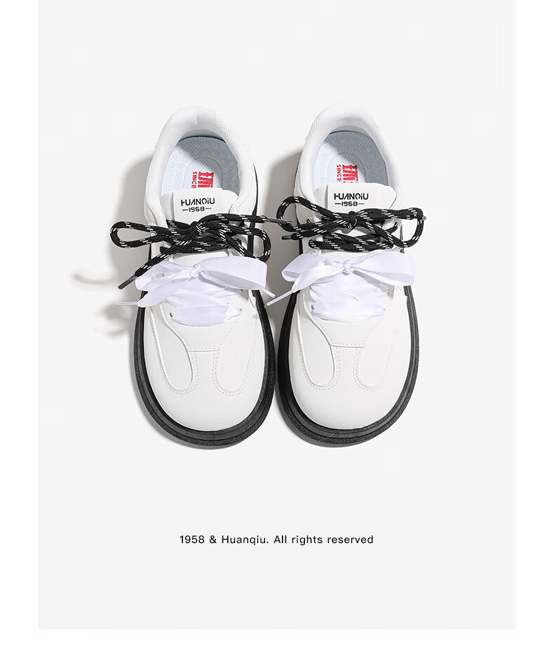 HUANQIU Butterfly Bow White Sneakers for Women, Spring 2026 New Style Versatile Puff Shoes Casual Skateboard Shoes Sports Shoes, Pink, Size 40 4