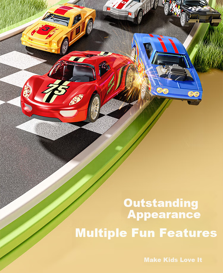 BAOLE STAR TOYS Children's Toy Car for Boys Aged 3-6, Birthday Gift, Track Car, Alloy Vehicle, Large Size, Ejecting Transport Truck 2