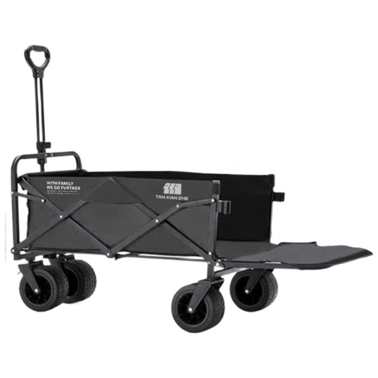 TAN XIAN ZHE Camping Cart, Small Pushcart with Rear Opening for Reclining, Suitable for Kids, Grocery Shopping, Dogs, And Pets