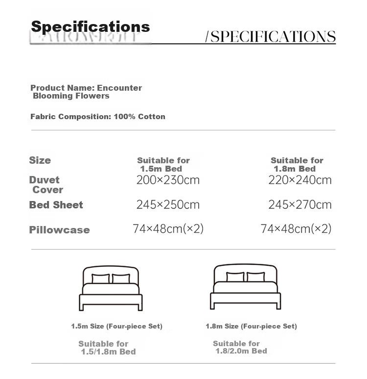 Dohia 60-Piece Pure Cotton Wedding Bedding Set, Four-Piece Set Including Bed Sheet And Duvet Cover for 2.2x2.4 Meter Bed 12