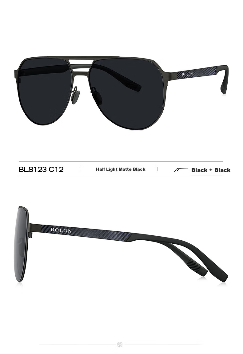 BOLON Sunglasses, Double-Frame Polarized Sunglasses, Aviator Driving Glasses for Men, BL8123 D11 4