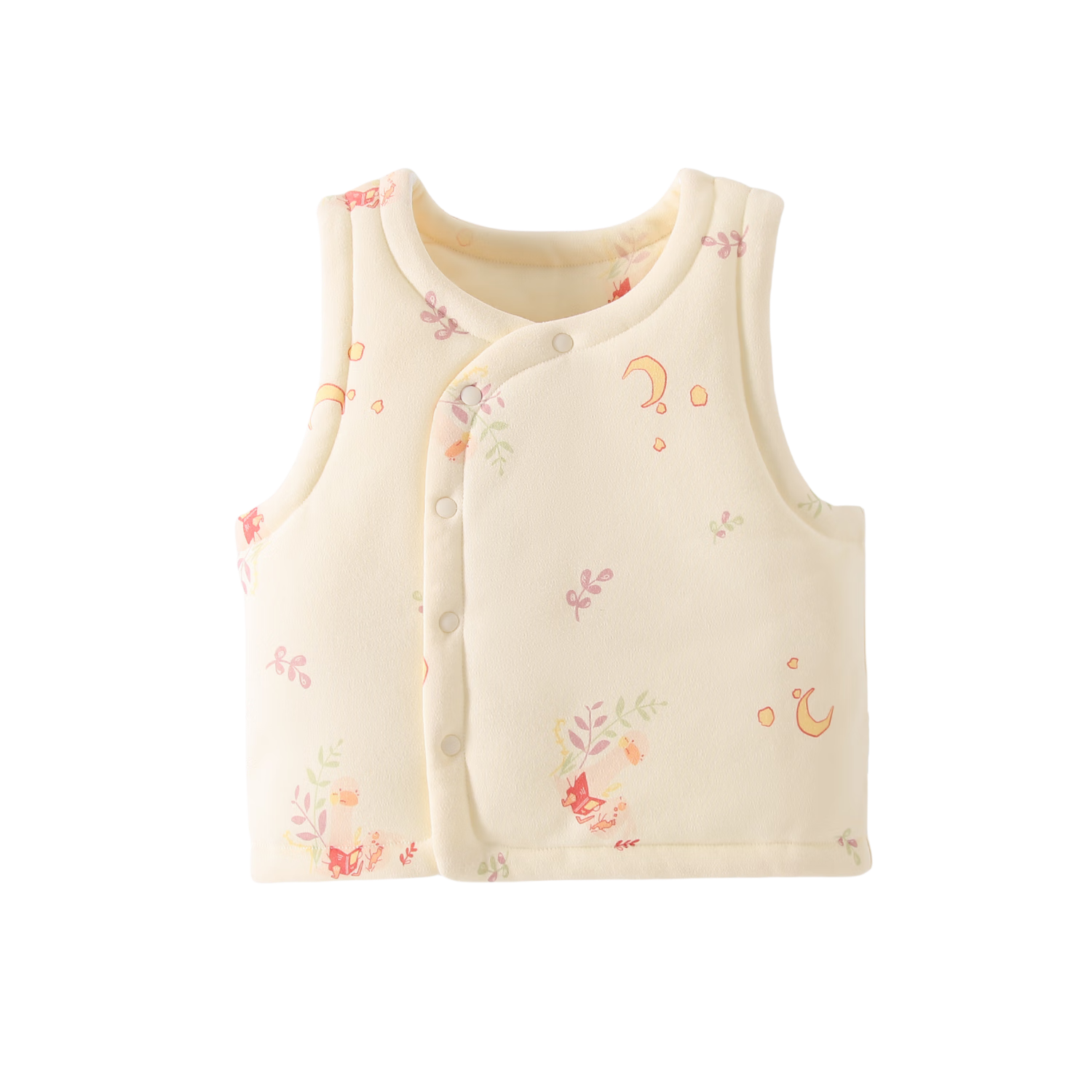 Qiaojiao Duck Baby Vest 220g Newborn Cotton-Padded Sleeveless Jacket Pure Cotton Full Moon Boys Girls Autumn Winter Coat