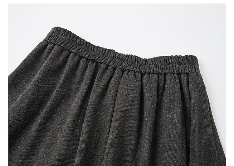 Dme Hepburn Half Skirt Winter Luxury Commuter Elastic Waist A-Line Slimming Mid-Length Skirt for Women 8