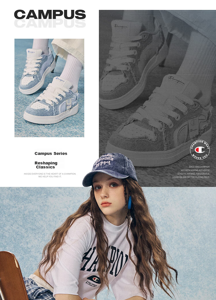 Champion American Champion 2025 New Sneakers for Women And Men, Classic Trendy Fashion Casual Skateboard Shoes 25SST28 Light Blue 14