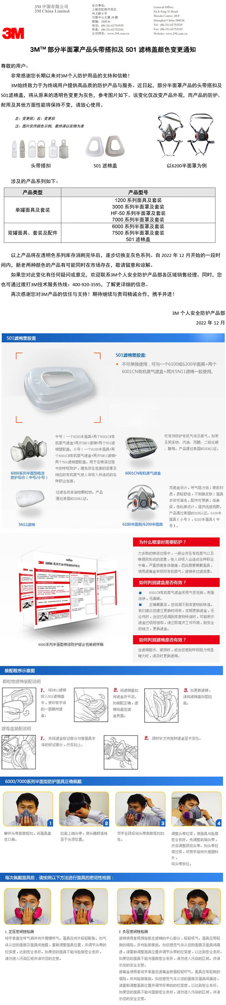3M 501 Filter Cover (for Securing 5N11CN Filter Cartridge with 6000 Series Gas Mask) 1 Piece, Mixed Old and New Versions Shipped 1