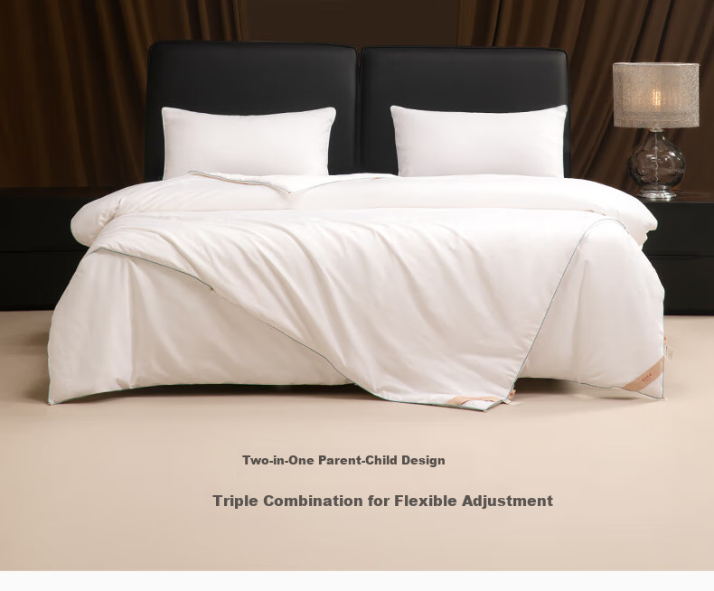 SILKUEEN [Lanyu] 100% Premium Mulberry Silk Comforter Core, All-Season Parent-Child Silk, Weight 1+3 Jin (500g), 220*240cm [White] 3