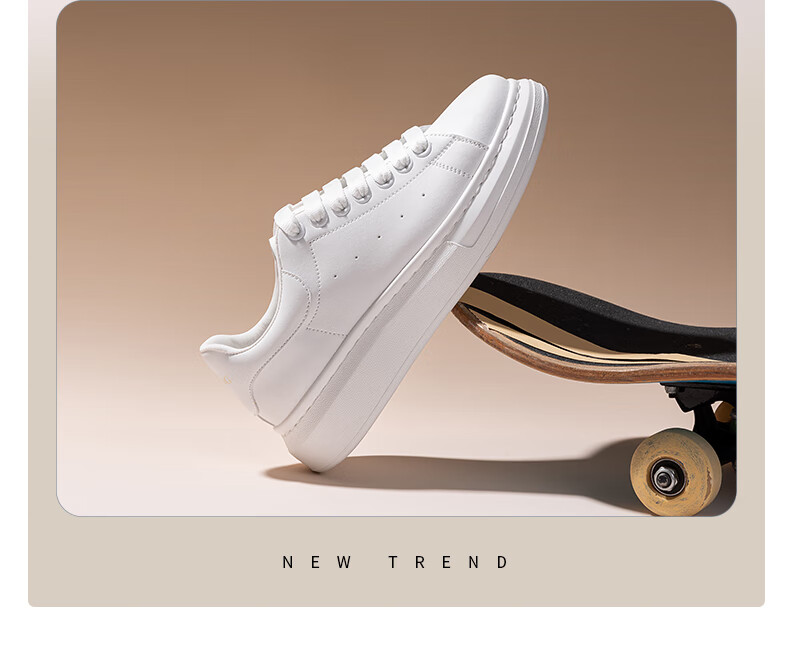 Aokang Qixi Festival Gift Men's Casual Sneakers Spring Autumn Office Commuting Trendy Fashion White/Black Size 41 4