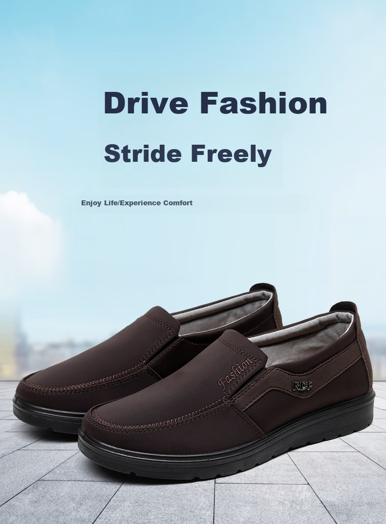 Ankang Old Beijing Cloth Shoes for Men, Breathable Waterproof Dad Shoes, Soft-Soled AK33623 for Middle-Aged And Elderly, Coffee Color, Size 47 2