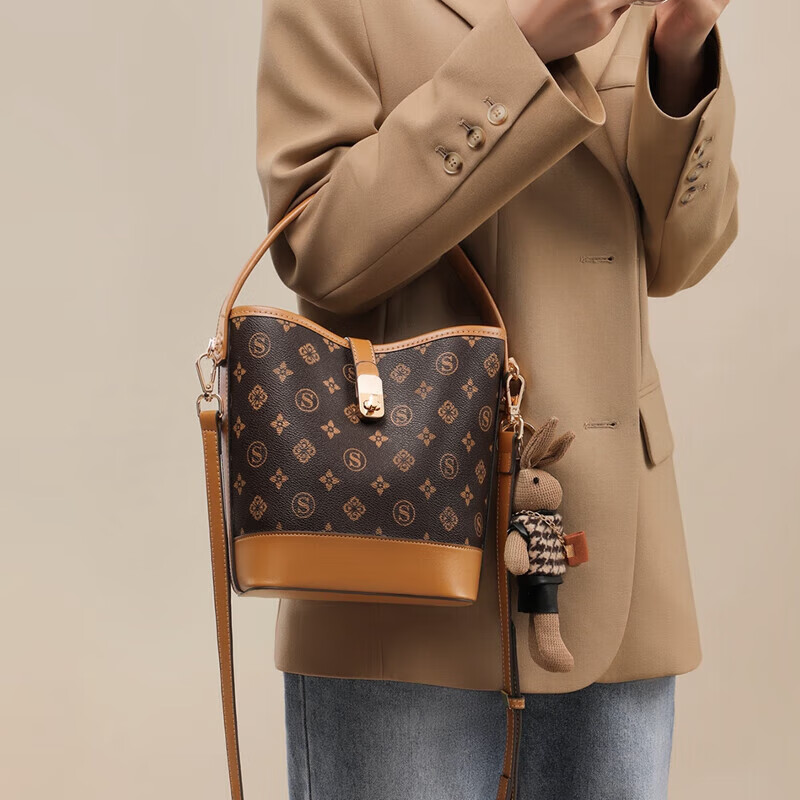 Aiqinghai Handbag, Women's Shoulder Crossbody Bag, Tote Water Bucket Bag, Luxury Brand, Birthday And Mother's Day Gift, Practical Present for Mom