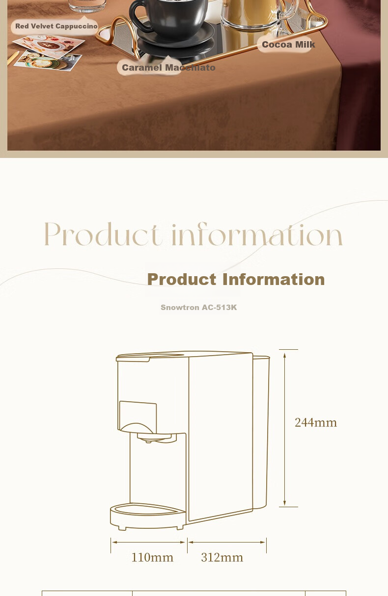 STELANG ST-550S-C Capsule Coffee Machine Fully Automatic Home Small Milk Frothing Capsule Brewer 15