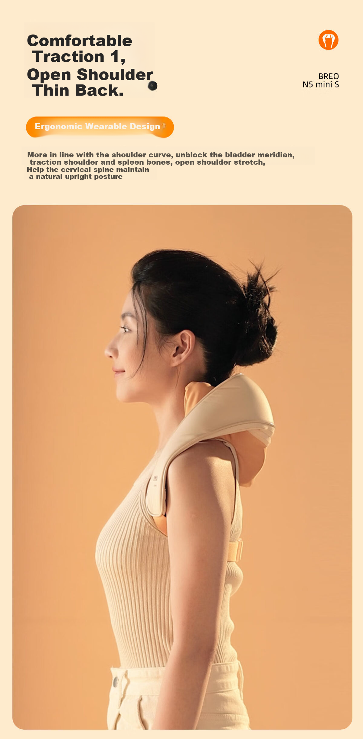 Breo N5miniS Shoulder and Neck Massager, Massager Device for Trapezius and Cervical Vertebrae, Birthday Women's Day Gift for Women and Men 8