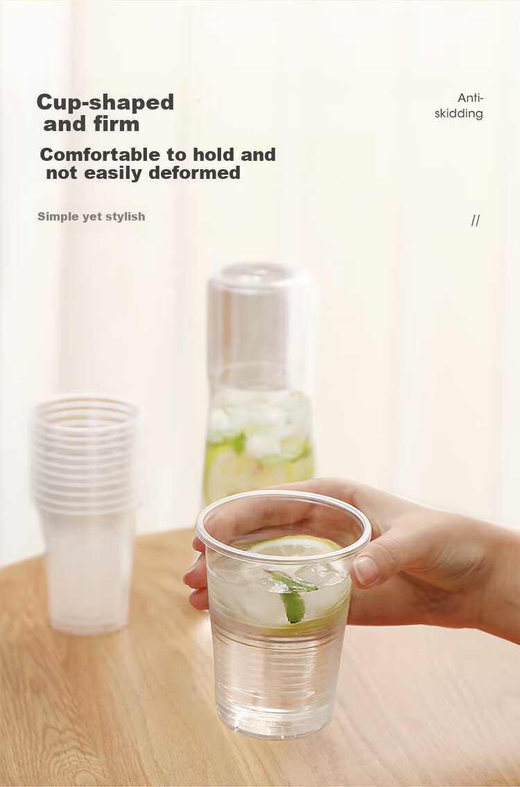 MARYYA Disposable Cups, Aviation Cups, 200ml*50 Pieces, Space Cups, Thickened Beverage And Juice Cups, Plastic Water Cups, Tea Cups 8