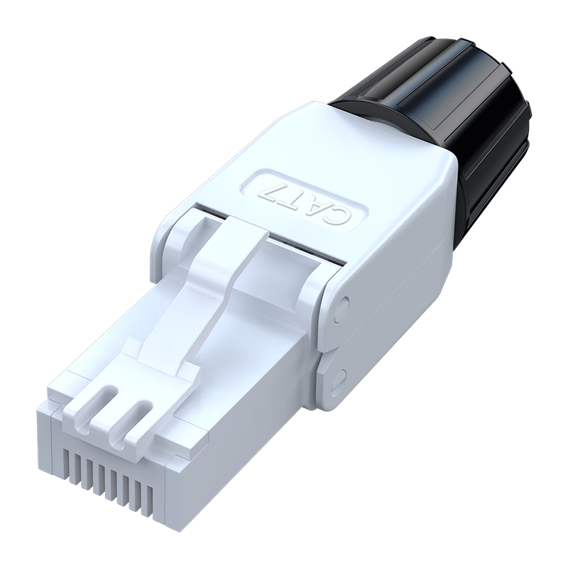 Shengwei Cat6a Tool-Free RJ45 Connector Cat7 Crystal Head Gigabit Ethernet Network Connector Engineering Grade No Crimp Network Cable Plug Single Pack CRJM7001U