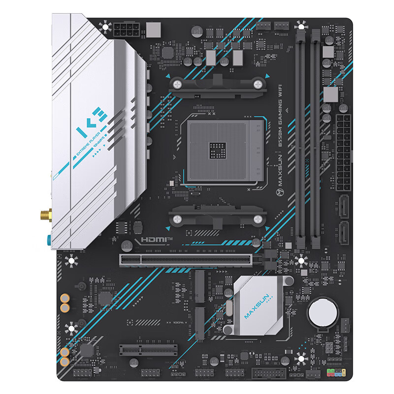 Игровая материнская плата MAXSUN MS-B550M GAMING WIFI, AM4, B550, DDR4, M.2, Wi-Fi, Bluetooth