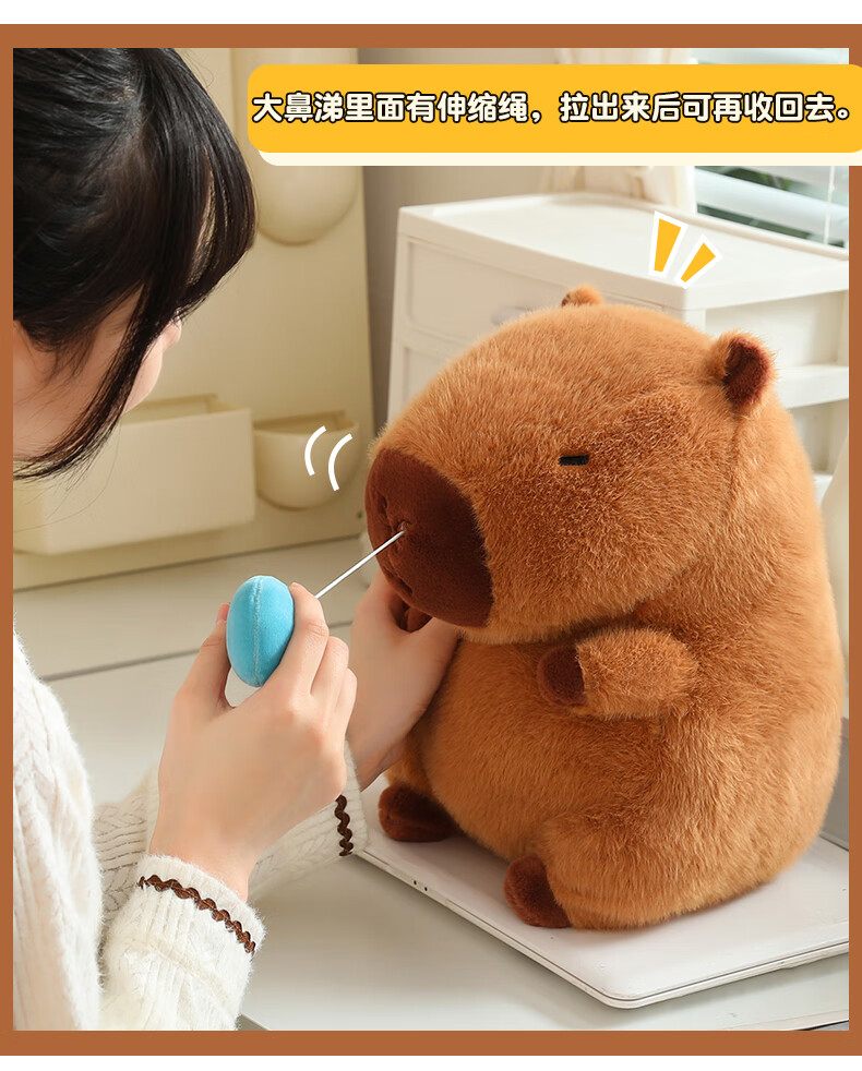 Beishangxing Capybara Plush Doll Large Stuffed Toy Children's Companion Pillow for Boys And Girls Birthday Gift 6