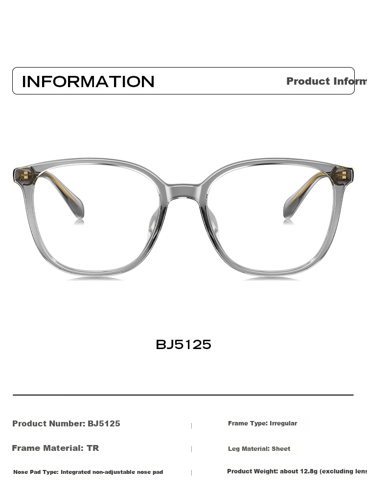 BOLON Glasses, Yang Zi's Style, Versatile Square Optical Frames, Women's Lightweight Myopia Glasses Frame BJ5125B21 5