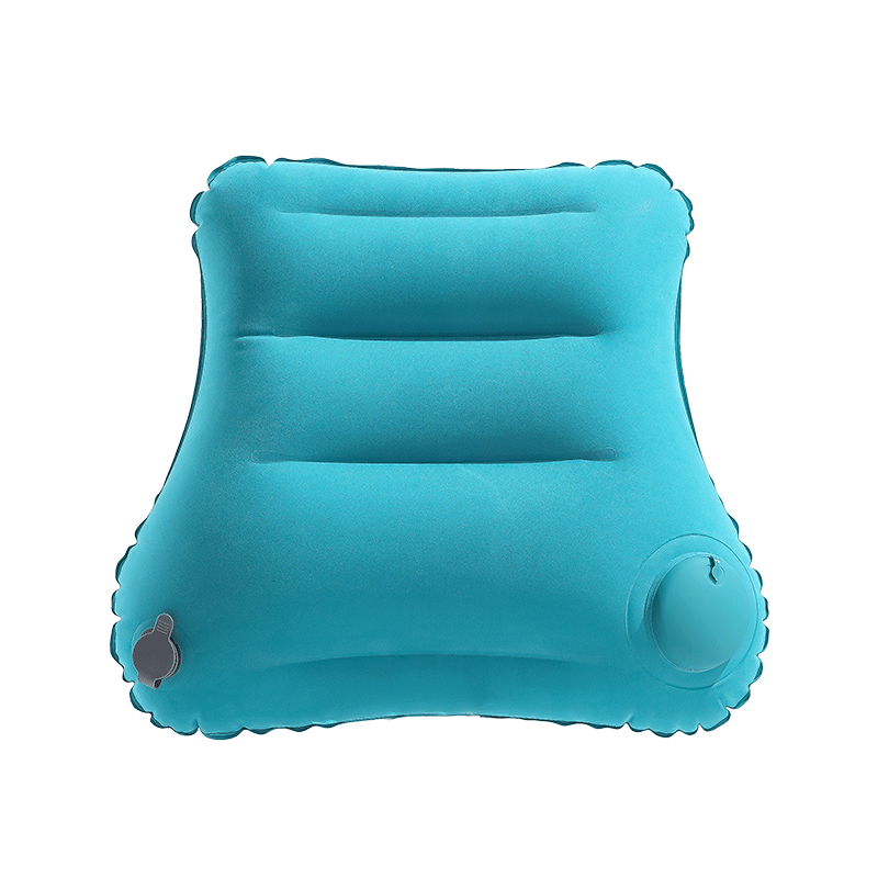 Etravel Inflatable Travel Pillow Lumbar Support Portable Seat Cushion Airplane Nap Pillow Peacock Blue