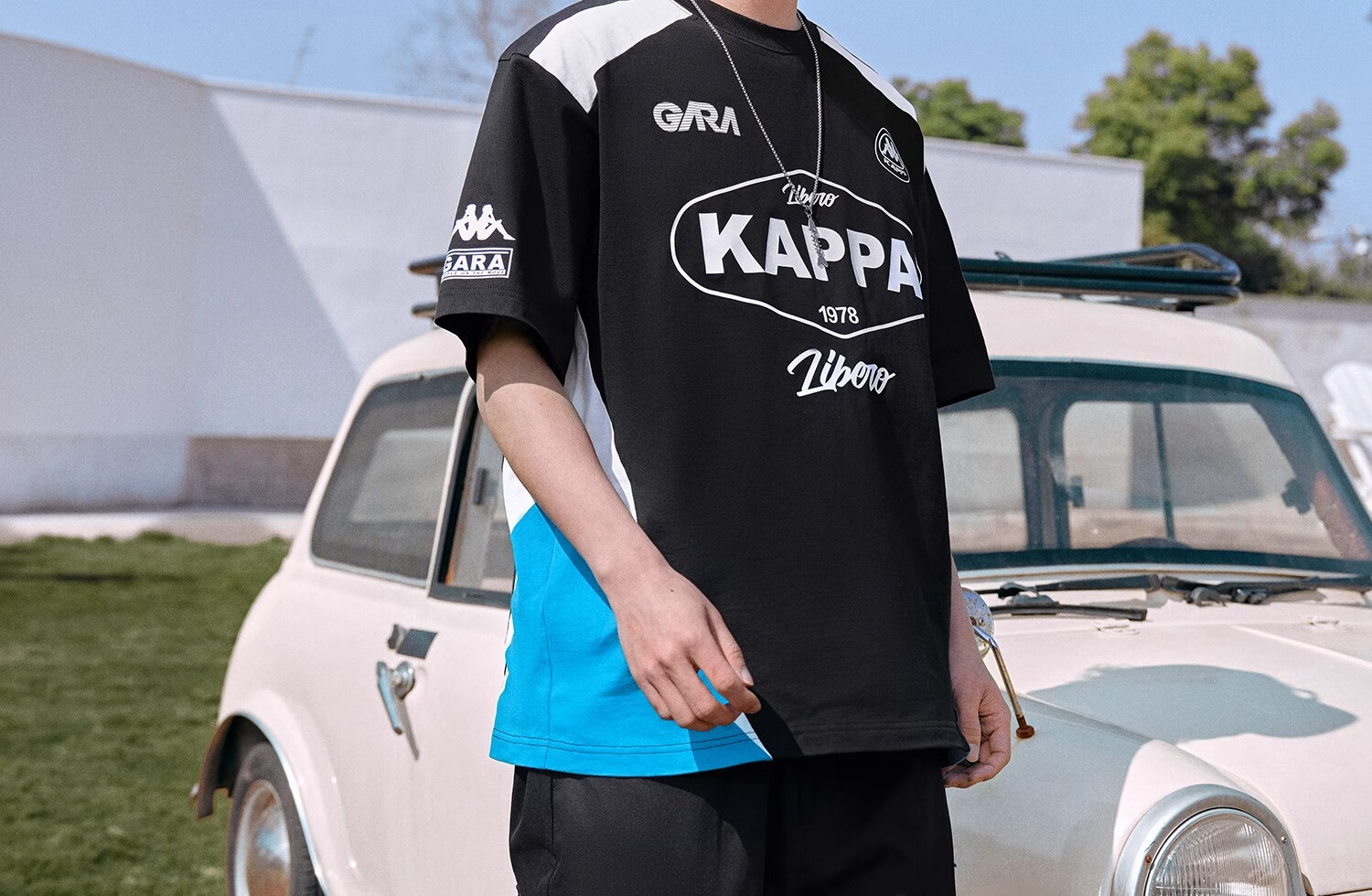 Kappa Back-to-Back Sports T-Shirt Men Summer New Casual Cotton Short Sleeve Couple American Style K0FW2TD90D 2