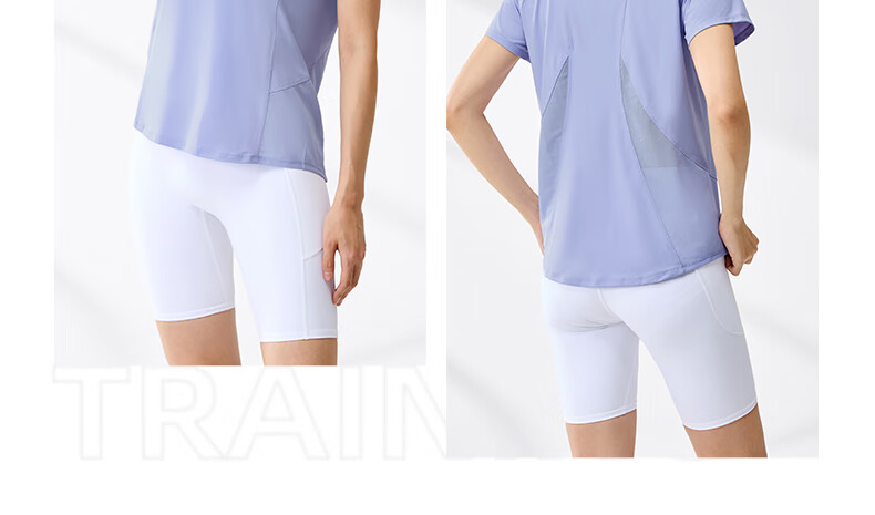 361° Women's Short-Sleeve Summer Clothing, New Cool-Feeling T-Shirt, Sun Protection Shirt, Ice Silk Athletic Running Top 662524116-2 40