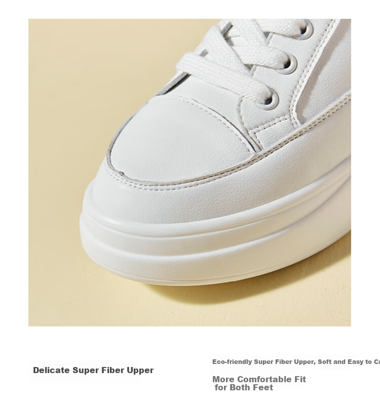 ZHR Women's Casual White Sneakers Soft Sole Breathable Low-top Comfortable Shoes AH105F White Size 34 9