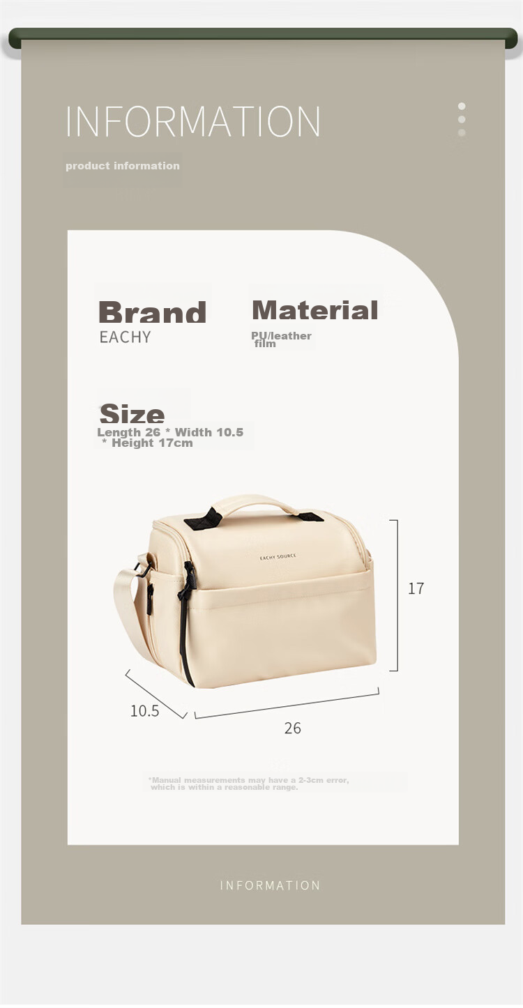 EACHY Camera Bag Protective Cover, Waterproof Crossbody Shoulder Strap for Mirrorless Cameras, Original Professional Lens Travel Portable Storage Bag 20