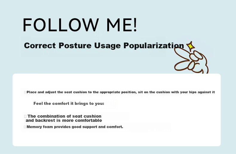 Mixiaoshu Office Chair Cushion with Integrated Ergonomic Backrest for Long Sitting Support And Posture Correctio 1