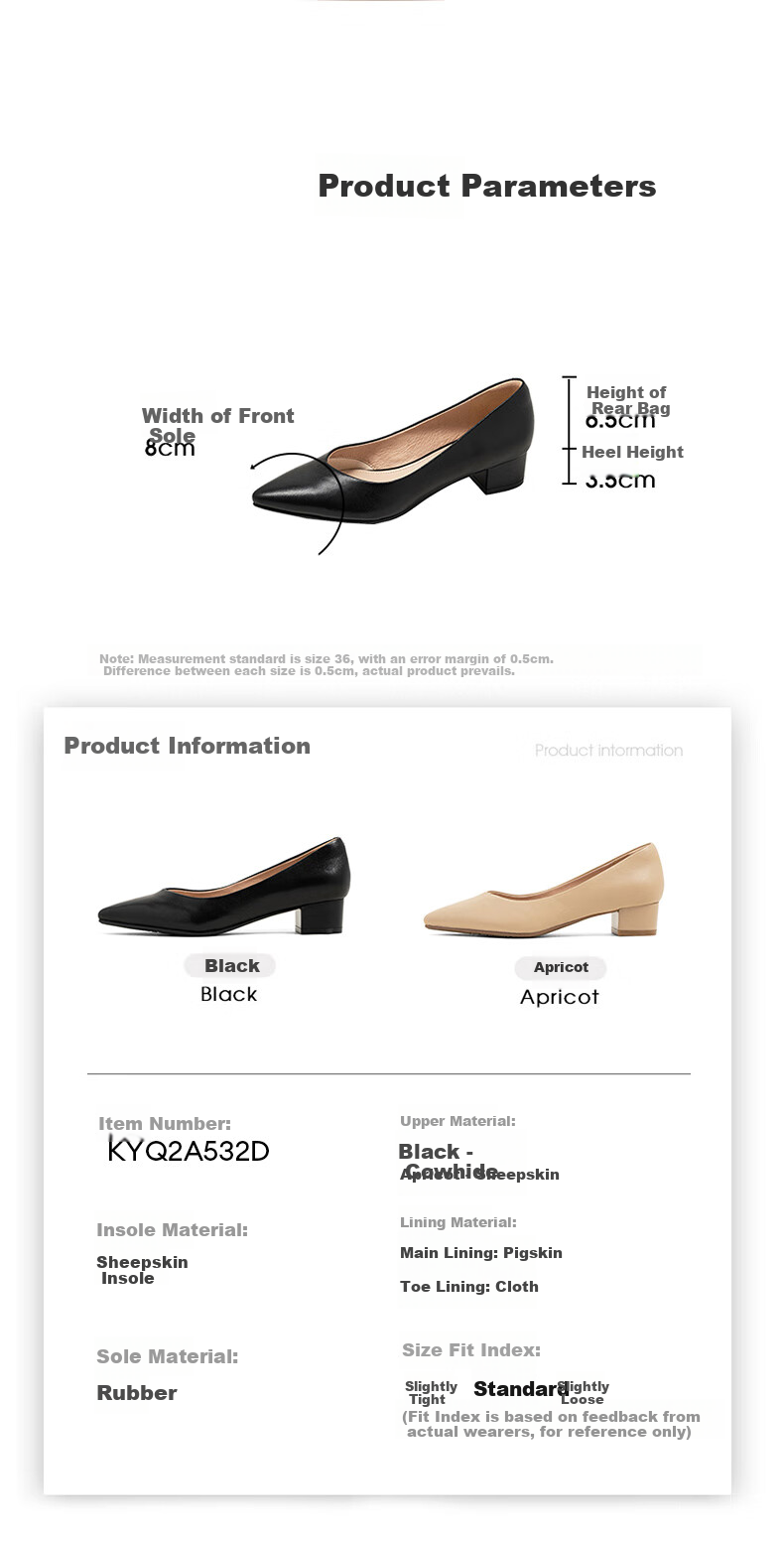 COMELY Women's Single Shoes, Spring And Autumn Air Cotton Soft Sole, Simple Comfortable Chunky Heel Commuter Work Shoes, Black, Size 37 2
