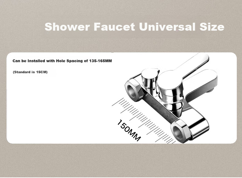 ZUNCHI Mixing Valve Hot And Cold Water Faucet, Thickened Triple Shower Head, Bathroom Toilet Washroom Wall-Mounted Bathtub Faucet 2