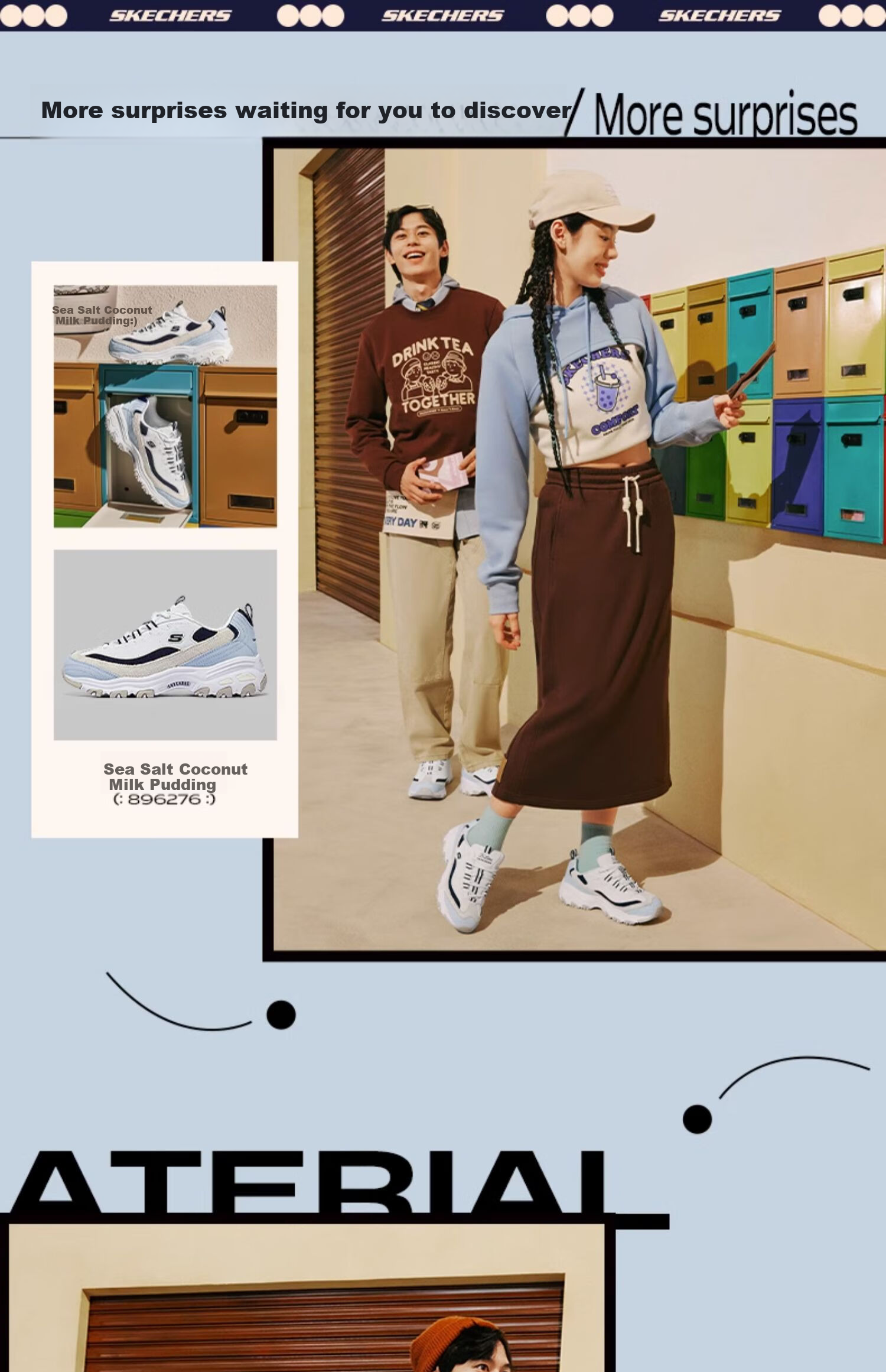 Skechers Milk Tea Bear | Retro Trendy Panda Dad Shoes, Couple's Height-Increasing Sneakers for Men And Women, 894282 11