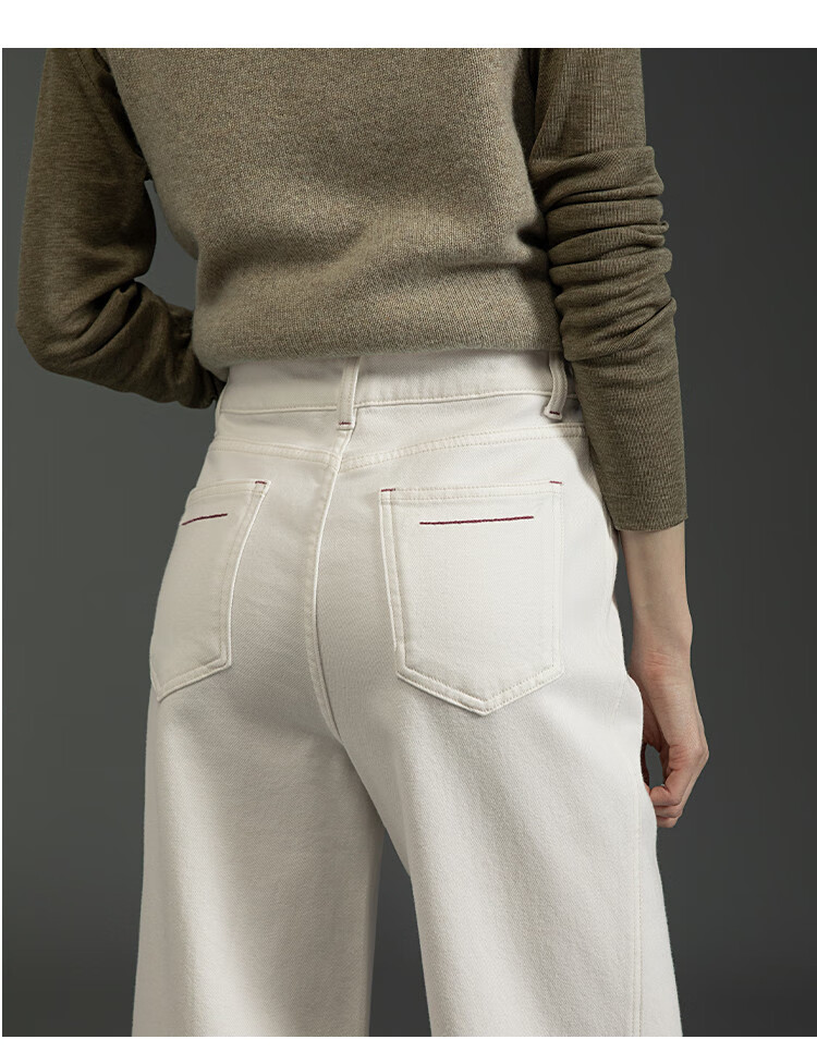 Dme [Three-proof Hot Pot Pants] 2025 Spring New Dense Twill Denim Lyocell Cotton Slim Straight Jeans for Women 3