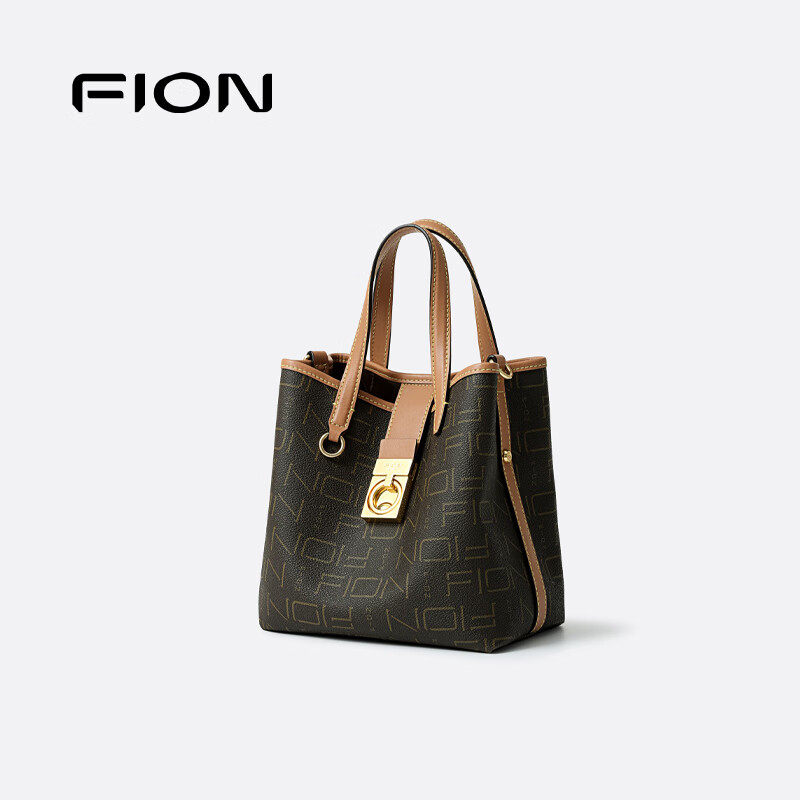 FION Women's New Bucket Bag, Fashionable Handheld Bucket Bag, Shoulder Crossbody Bag, Ladies' Purse, Birthday Gift