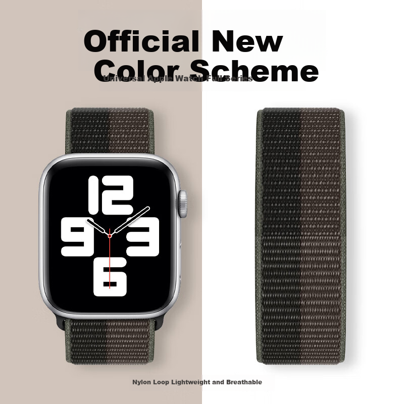 Weiqiantu Compatible with Apple Watch S12/S11 Band, Apple IWatch S12/11/S10/9/8 Strap, Nylon Loop Braided Ultra4/32 Band