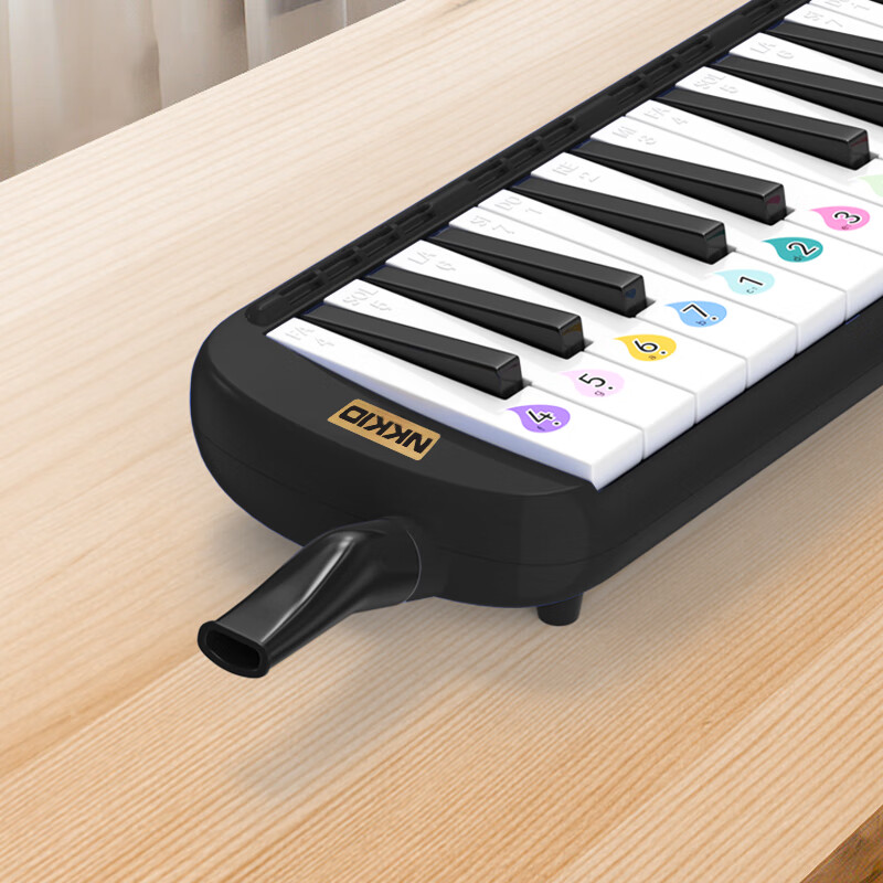 NKKIO Nikon 37-Key Melodica for Middle and Elementary School Students, Children and Adults, Professional Wind Instrument, Black 37 Keys