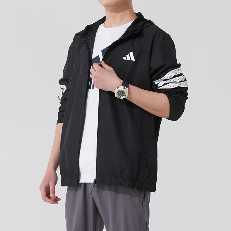 Adidas Men's Training Series GYM+3SWNDBREAK Jacket JM6753 Size 2XL 2