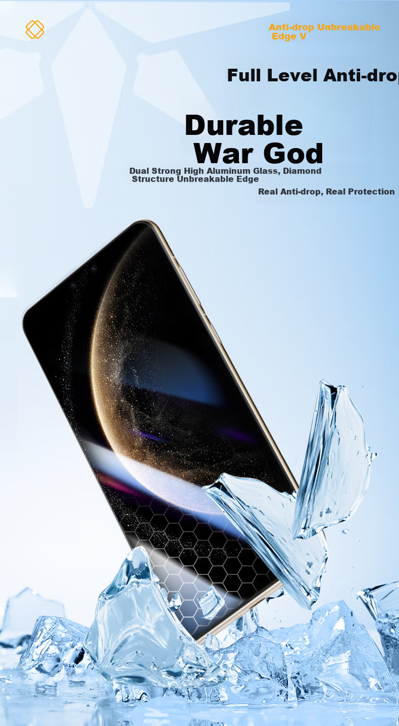 LLUNC Tempered Glass Screen Protector for Huawei Mate70Pro/Pro+/Premium Edition, Full Adhesive High-Definition Dust-Free Curved Coverage Anti-Fingerprint Quick Apply Shatterproof Film for Mate70RS Smartphone 6
