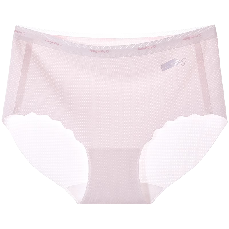 Hzasz Children's Underwear, 3-Pack, Antibacterial Seamless Mesh Panties for Older Girls, HN113501, White-Pink Size XL