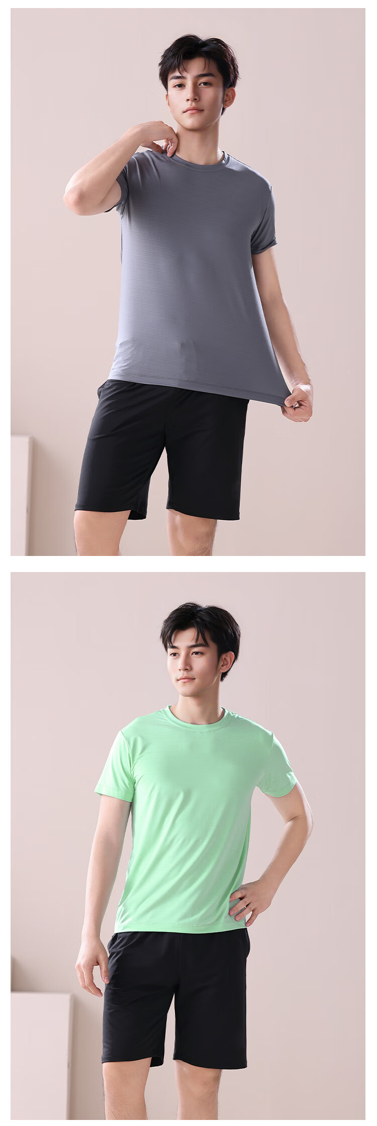 FANDIMU Sports T-Shirt for Men And Women, Breathable Quick-Dry Training Fitness Running Wear, Couple Style Short-Sleeve Round Neck Shirt, Black Men's XL 6