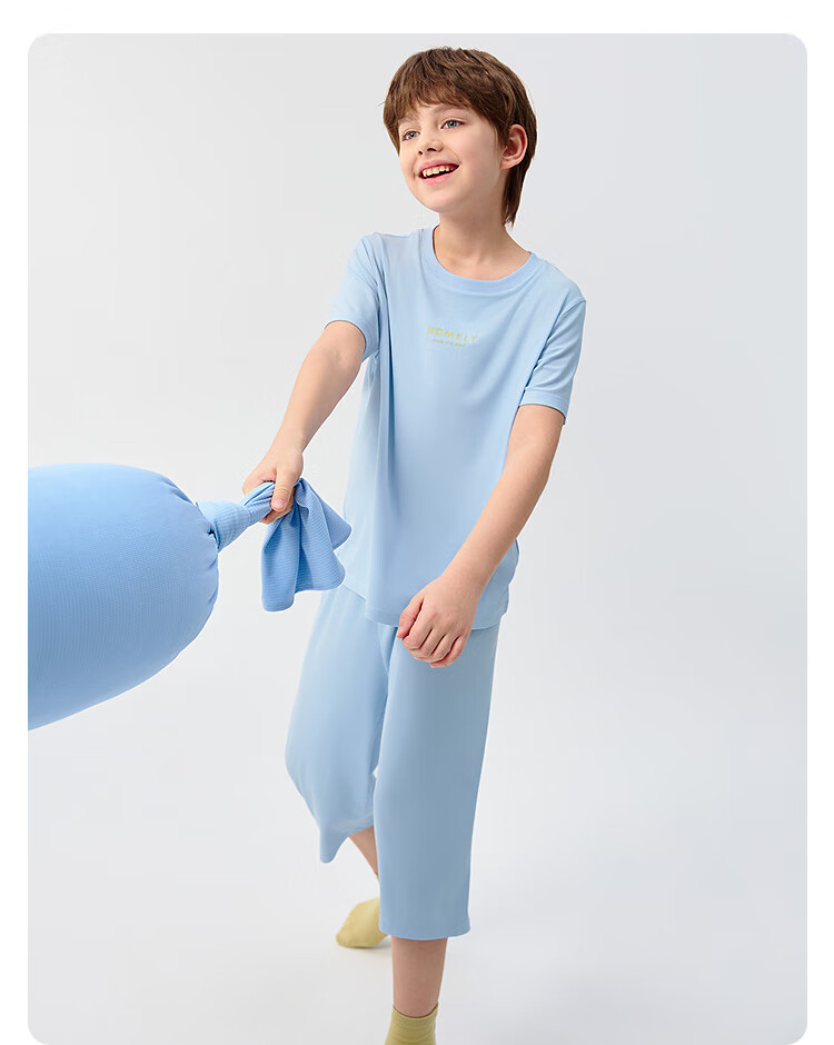 BALABALA Children's Pajama Set Summer Boys And Girls Home Wear Bamboo Fiber Breathable Comfortable for Outdoor Use 208225171204 10