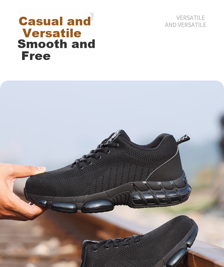 GUYISA Men's Safety Work Shoes Steel Toe Anti-Smash Puncture Resistant Comfortable Durable Construction Site Shoes 3033ST Size 43 13