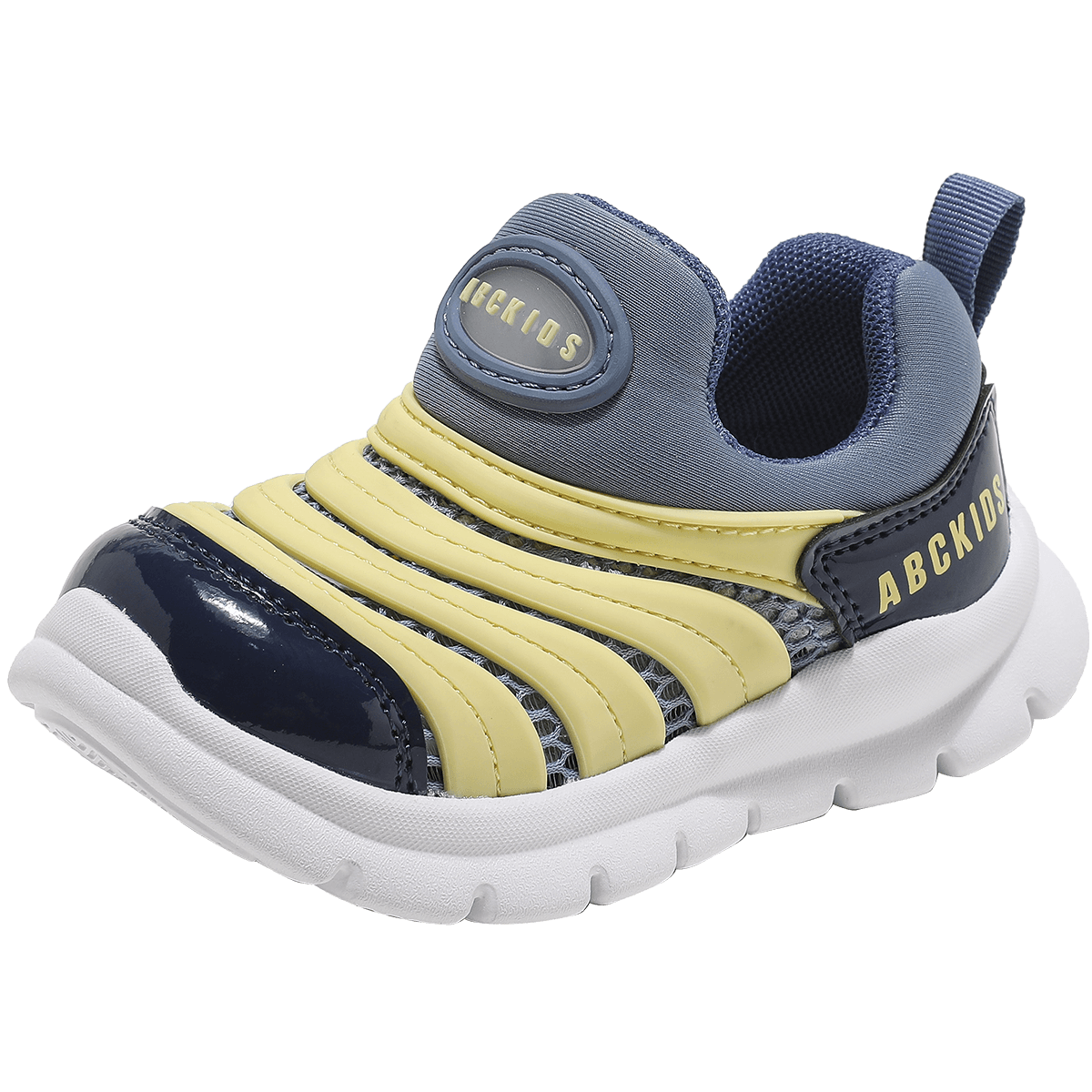 ABC KIDS Summer Breathable Mesh Running Shoes Caterpillar Boys' Trendy Children's Girls' Sneakers Blue/Yellow Size 26