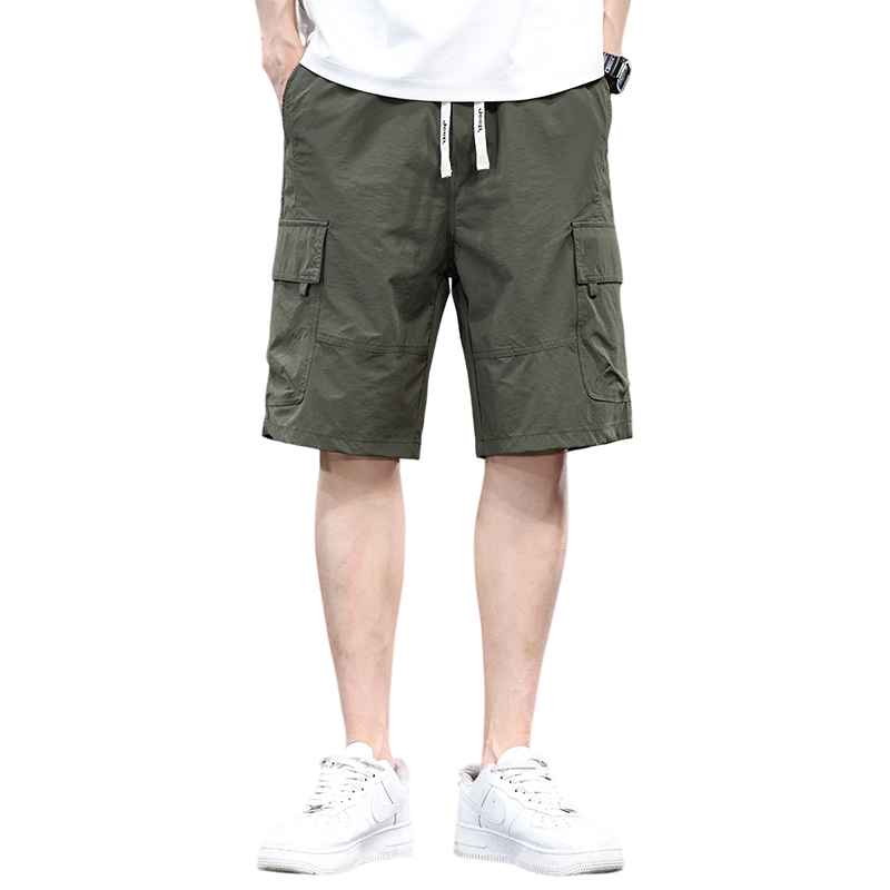 JEEP High-End Ice Silk Cargo Shorts for Men, 2026 Summer Loose Casual Pants, Quick-Dry Mid-Length Shorts for Me