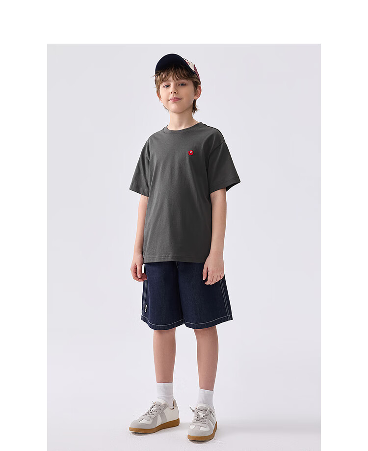 BALABALA Children's Clothing, Kids' T-Shirt Short Sleeve, 2025 Boys And Girls Summer Wear, Moisture-Wicking Quick-Dry Parent-Child Top, 208225117224 8